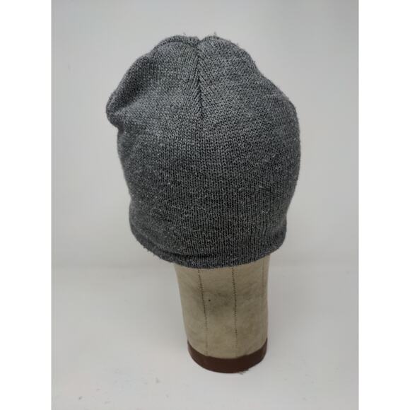Port & Company Lined Beanie Hat Embroidered M Logo Gray 100% Acrylic - Picture 7 of 11